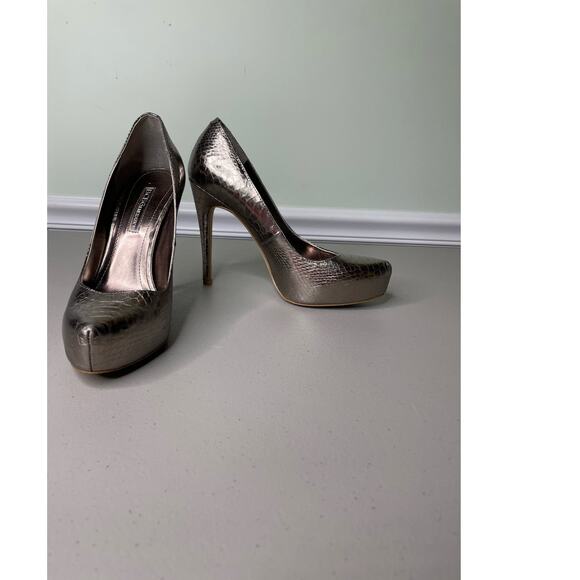 BCB Generation Parade High Heel Shoes Pointed Toe Snake Embossed Metallic 6.5M - Picture 5 of 12